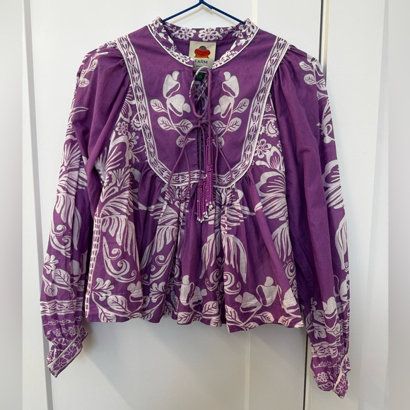 Lilac Sweet Garden Long Sleeve Blouse - Picture 5 of 5